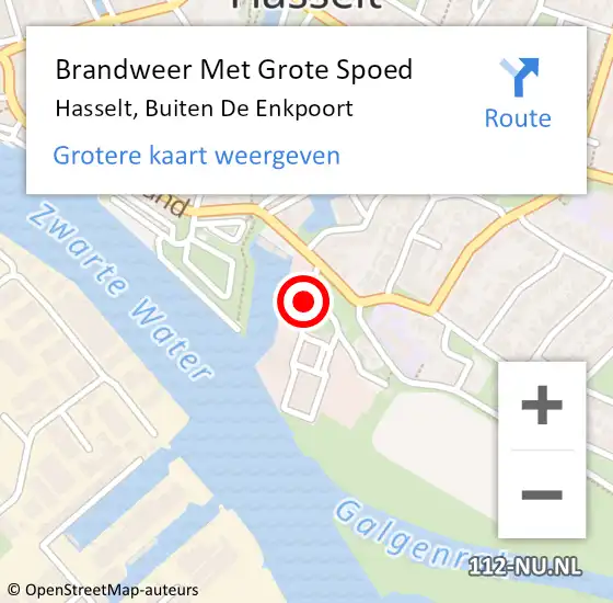 Locatie op kaart van de 112 melding: Brandweer Met Grote Spoed Naar Hasselt, Buiten De Enkpoort op 7 april 2019 17:01