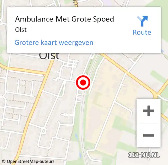 Locatie op kaart van de 112 melding: Ambulance Met Grote Spoed Naar Olst op 8 april 2019 08:13