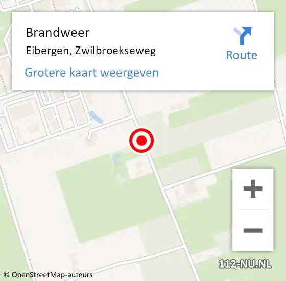 Locatie op kaart van de 112 melding: Brandweer Eibergen, Zwilbroekseweg op 8 april 2019 10:20