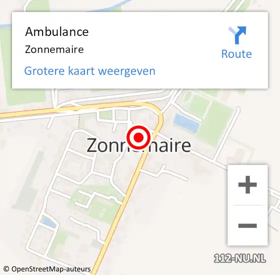 Locatie op kaart van de 112 melding: Ambulance Zonnemaire op 8 april 2019 14:08