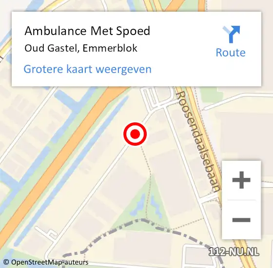 Locatie op kaart van de 112 melding: Ambulance Met Spoed Naar Oud Gastel, Emmerblok op 9 april 2019 09:12