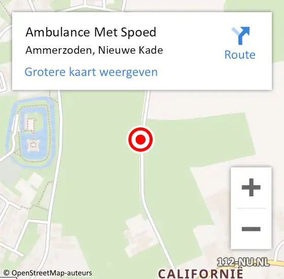 Locatie op kaart van de 112 melding: Ambulance Met Spoed Naar Ammerzoden, Nieuwe Kade op 9 april 2019 21:10