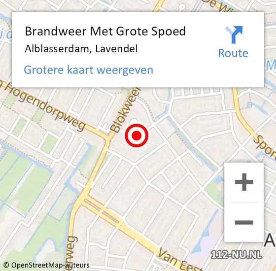 Locatie op kaart van de 112 melding: Brandweer Met Grote Spoed Naar Alblasserdam, Lavendel op 10 april 2019 13:13