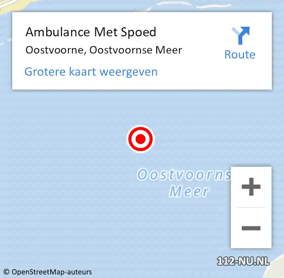 Locatie op kaart van de 112 melding: Ambulance Met Spoed Naar Oostvoorne, Oostvoornse Meer op 10 april 2019 15:38