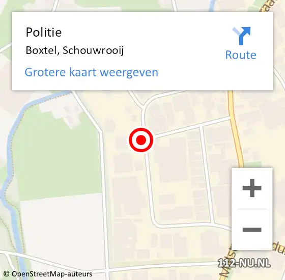 Locatie op kaart van de 112 melding: Politie Boxtel, Schouwrooij op 11 april 2019 10:16