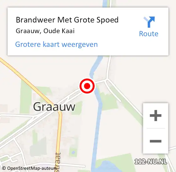 Locatie op kaart van de 112 melding: Brandweer Met Grote Spoed Naar Graauw, Oude Kaai op 12 april 2019 08:36