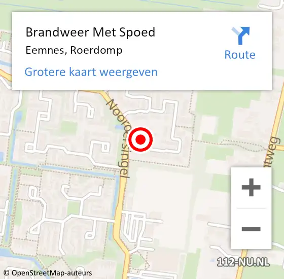 Locatie op kaart van de 112 melding: Brandweer Met Spoed Naar Eemnes, Roerdomp op 12 april 2019 11:31