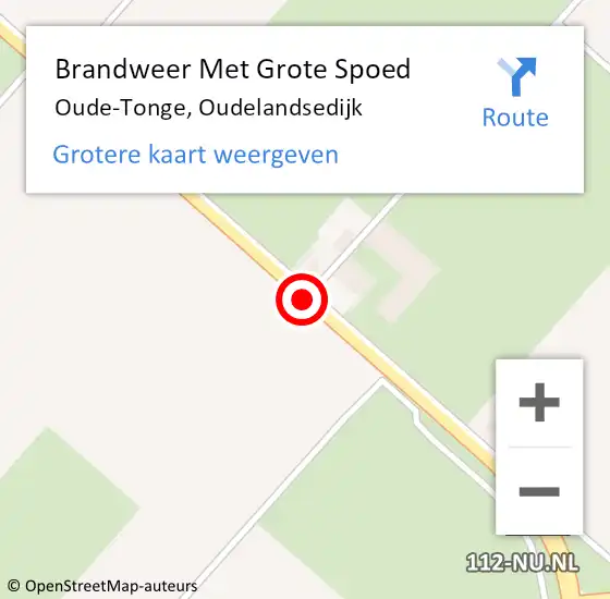 Locatie op kaart van de 112 melding: Brandweer Met Grote Spoed Naar Oude-Tonge, Oudelandsedijk op 12 april 2019 14:39