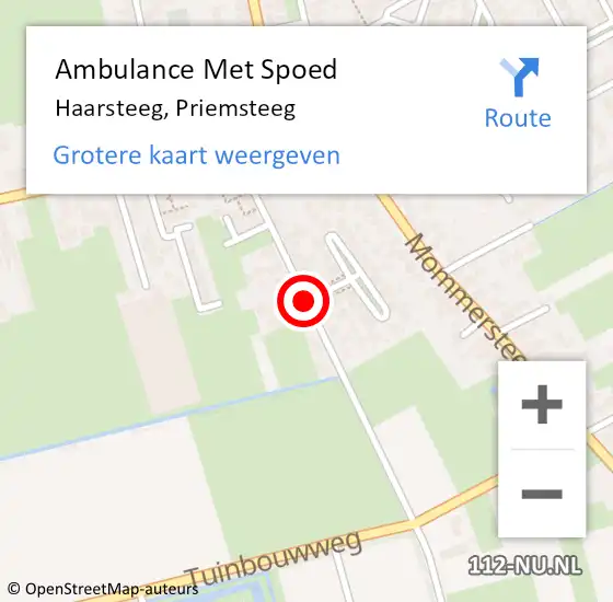 Locatie op kaart van de 112 melding: Ambulance Met Spoed Naar Haarsteeg, Priemsteeg op 13 april 2019 12:16