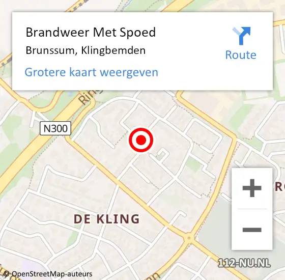 Locatie op kaart van de 112 melding: Brandweer Met Spoed Naar Brunssum, Klingbemden op 14 april 2019 00:22