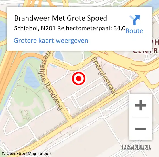 Locatie op kaart van de 112 melding: Brandweer Met Grote Spoed Naar Schiphol, A4 Re hectometerpaal: 9,0 op 14 april 2019 20:47