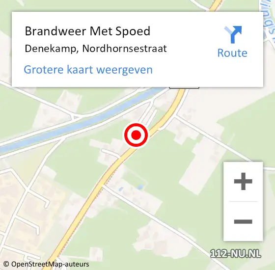 Locatie op kaart van de 112 melding: Brandweer Met Spoed Naar Denekamp, Nordhornsestraat op 15 april 2019 16:21