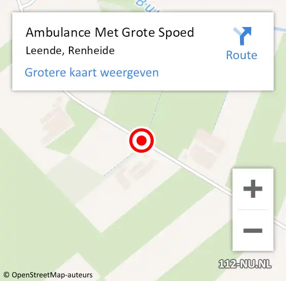 Locatie op kaart van de 112 melding: Ambulance Met Grote Spoed Naar Leende, Renheide op 15 april 2019 18:22