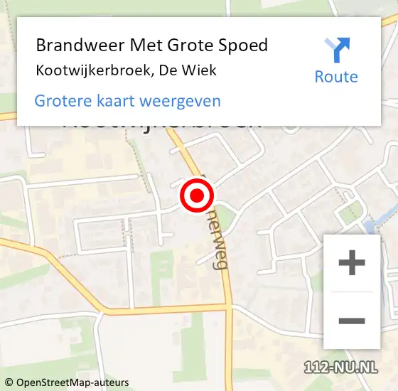 Locatie op kaart van de 112 melding: Brandweer Met Grote Spoed Naar Kootwijkerbroek, De Wiek op 15 april 2019 21:58