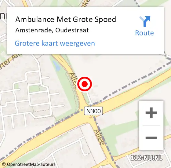 Locatie op kaart van de 112 melding: Ambulance Met Grote Spoed Naar Amstenrade, Oudestraat op 29 maart 2014 14:04