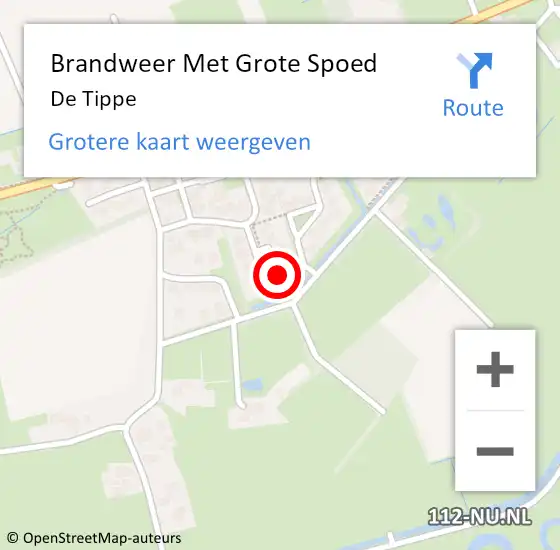 Locatie op kaart van de 112 melding: Brandweer Met Grote Spoed Naar De Tippe op 29 maart 2014 14:06