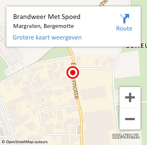 Locatie op kaart van de 112 melding: Brandweer Met Spoed Naar Margraten, Bergemotte op 16 april 2019 18:46