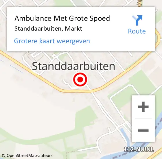 Locatie op kaart van de 112 melding: Ambulance Met Grote Spoed Naar Standdaarbuiten, Markt op 17 april 2019 10:39