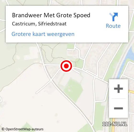 Locatie op kaart van de 112 melding: Brandweer Met Grote Spoed Naar Castricum, Sifriedstraat op 17 april 2019 13:29