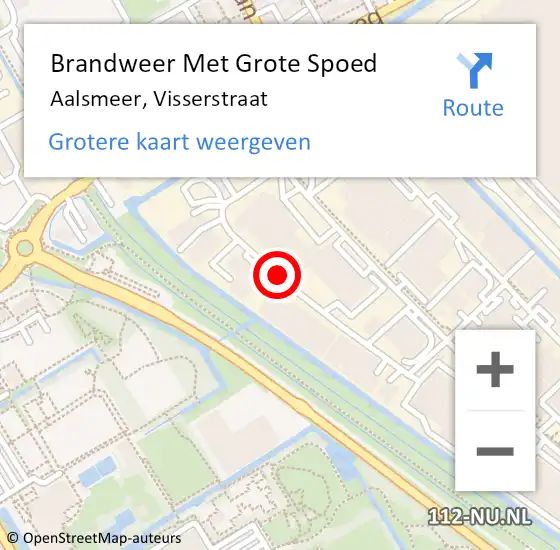 Locatie op kaart van de 112 melding: Brandweer Met Grote Spoed Naar Aalsmeer, Visserstraat op 17 april 2019 18:46