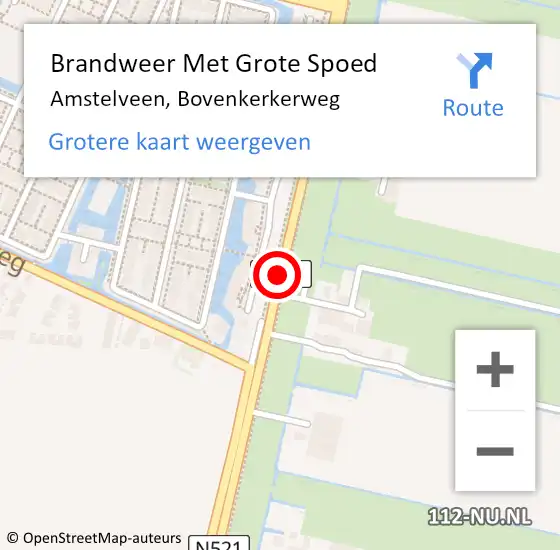 Locatie op kaart van de 112 melding: Brandweer Met Grote Spoed Naar Amstelveen, Bovenkerkerweg op 18 april 2019 07:52