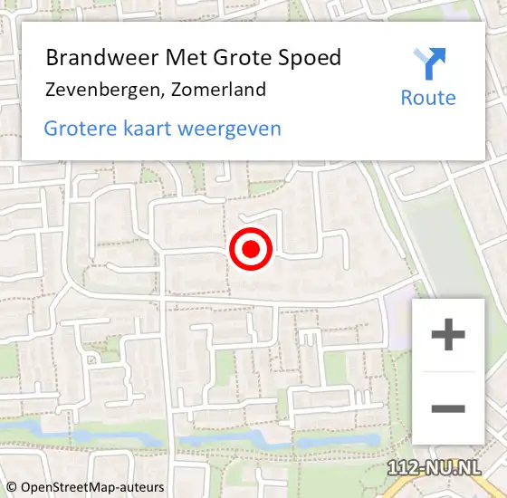 Locatie op kaart van de 112 melding: Brandweer Met Grote Spoed Naar Zevenbergen, Zomerland op 18 april 2019 11:03