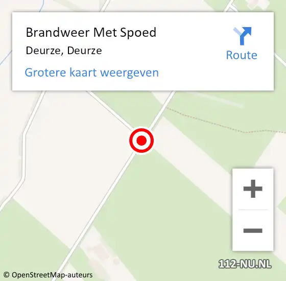 Locatie op kaart van de 112 melding: Brandweer Met Spoed Naar Deurze op 18 april 2019 12:29