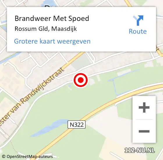 Locatie op kaart van de 112 melding: Brandweer Met Spoed Naar Rossum Gld, Maasdijk op 29 maart 2014 17:41