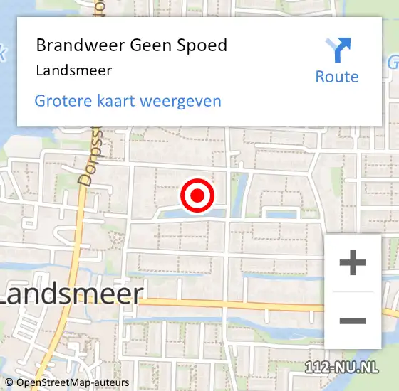 Locatie op kaart van de 112 melding: Brandweer Geen Spoed Naar Landsmeer op 18 april 2019 13:14