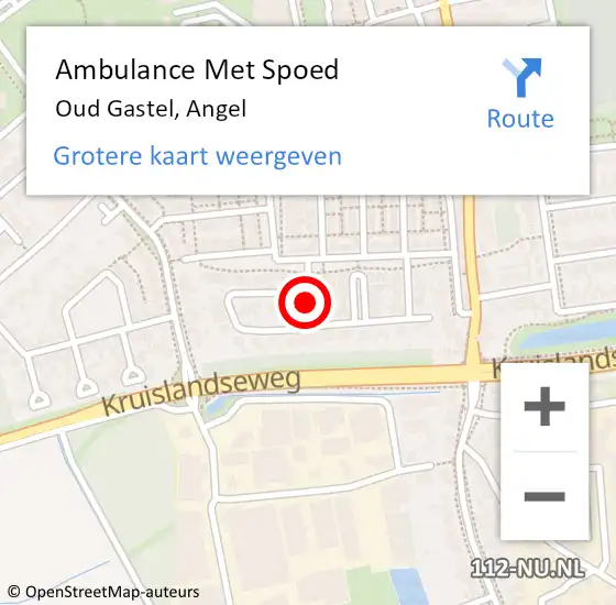 Locatie op kaart van de 112 melding: Ambulance Met Spoed Naar Oud Gastel, Angel op 18 april 2019 18:31