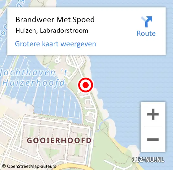 Locatie op kaart van de 112 melding: Brandweer Met Spoed Naar Huizen, Labradorstroom op 18 april 2019 20:09