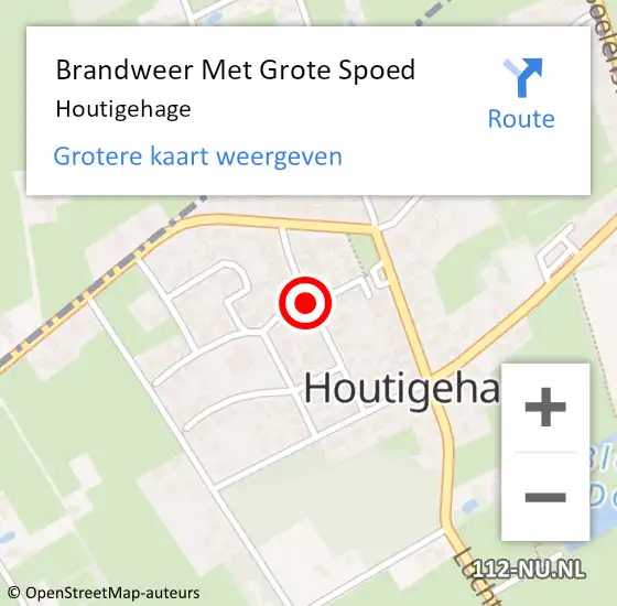 Locatie op kaart van de 112 melding: Brandweer Met Grote Spoed Naar Houtigehage op 19 april 2019 16:05