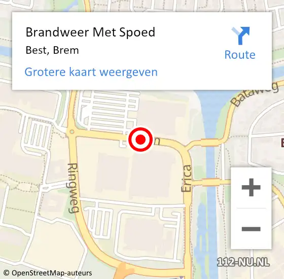 Locatie op kaart van de 112 melding: Brandweer Met Spoed Naar Best, Brem op 19 april 2019 20:22