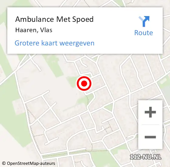 Locatie op kaart van de 112 melding: Ambulance Met Spoed Naar Haaren, Vlas op 29 maart 2014 21:13