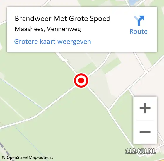 Locatie op kaart van de 112 melding: Brandweer Met Grote Spoed Naar Maashees, Vennenweg op 20 april 2019 14:02