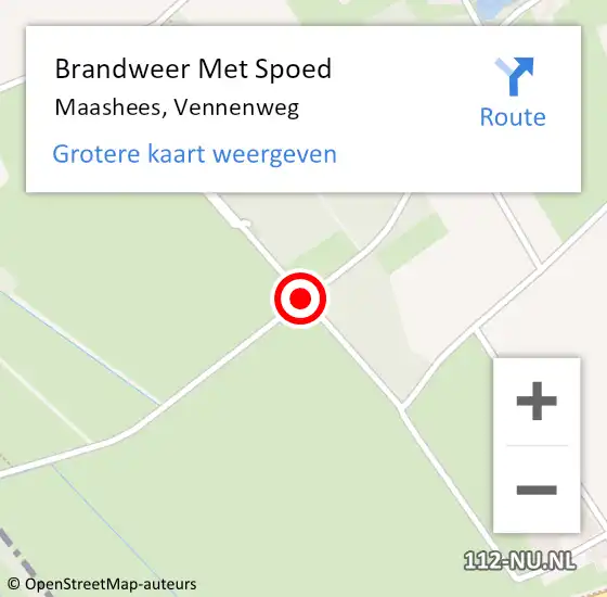 Locatie op kaart van de 112 melding: Brandweer Met Spoed Naar Maashees, Vennenweg op 20 april 2019 20:29