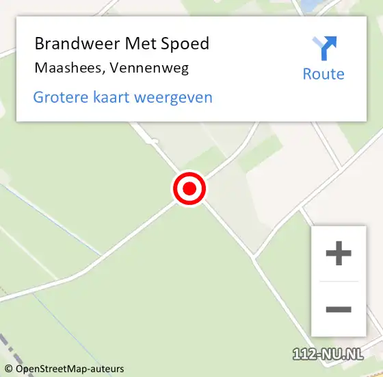 Locatie op kaart van de 112 melding: Brandweer Met Spoed Naar Maashees, Vennenweg op 20 april 2019 20:32