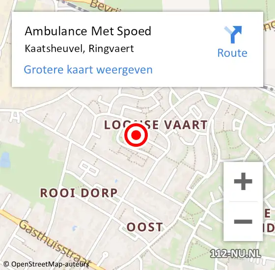 Locatie op kaart van de 112 melding: Ambulance Met Spoed Naar Kaatsheuvel, Ringvaert op 21 april 2019 01:24