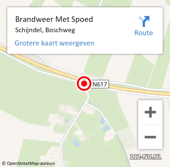 Locatie op kaart van de 112 melding: Brandweer Met Spoed Naar Schijndel, Boschweg op 21 april 2019 11:18