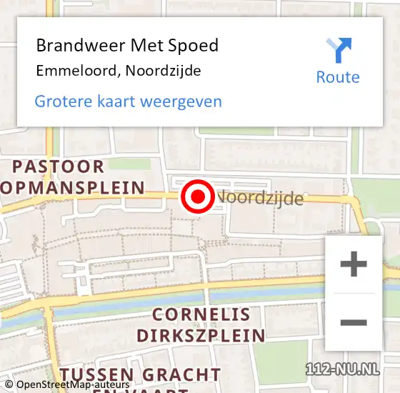 Locatie op kaart van de 112 melding: Brandweer Met Spoed Naar Emmeloord, Noordzijde op 21 april 2019 11:24