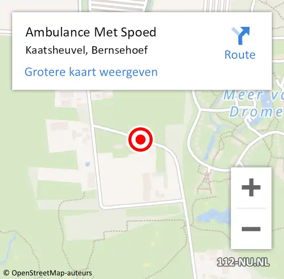Locatie op kaart van de 112 melding: Ambulance Met Spoed Naar Kaatsheuvel, Bernsehoef op 21 april 2019 19:07