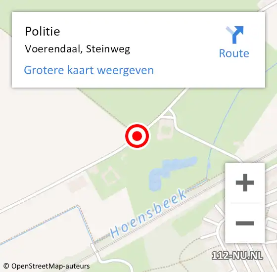 Locatie op kaart van de 112 melding: Politie Voerendaal, Steinweg op 22 april 2019 09:58