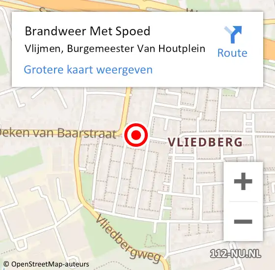 Locatie op kaart van de 112 melding: Brandweer Met Spoed Naar Vlijmen, Burgemeester Van Houtplein op 22 april 2019 14:19