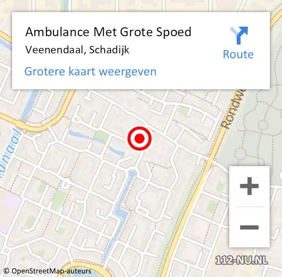 Locatie op kaart van de 112 melding: Ambulance Met Grote Spoed Naar Veenendaal, Schadijk op 30 maart 2014 08:39