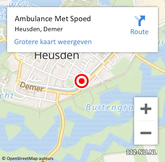 Locatie op kaart van de 112 melding: Ambulance Met Spoed Naar Heusden, Demer op 22 april 2019 18:49