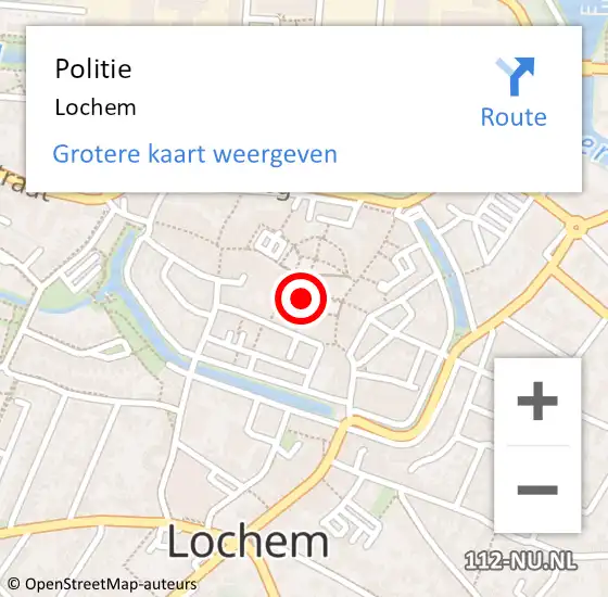 Locatie op kaart van de 112 melding: Politie Lochem op 23 april 2019 02:16