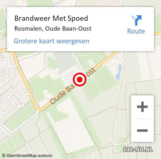 Locatie op kaart van de 112 melding: Brandweer Met Spoed Naar Rosmalen, Oude Baan-Oost op 23 april 2019 15:34