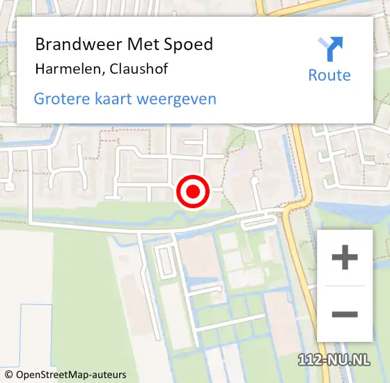 Locatie op kaart van de 112 melding: Brandweer Met Spoed Naar Harmelen, Claushof op 24 april 2019 08:59