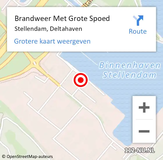 Locatie op kaart van de 112 melding: Brandweer Met Grote Spoed Naar Stellendam, Deltahaven op 24 april 2019 10:25