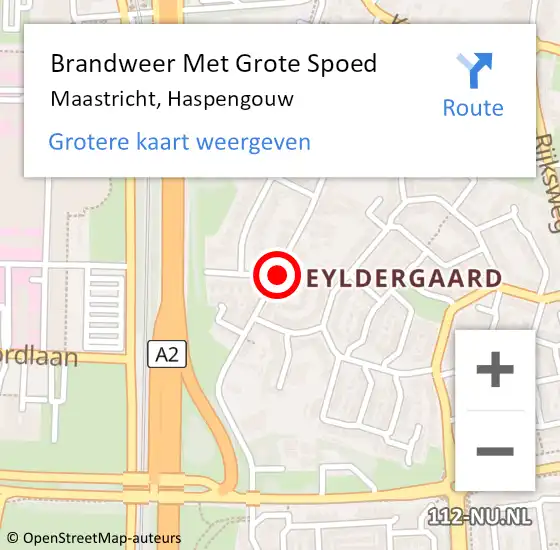 Locatie op kaart van de 112 melding: Brandweer Met Grote Spoed Naar Maastricht, Haspengouw op 24 april 2019 12:20